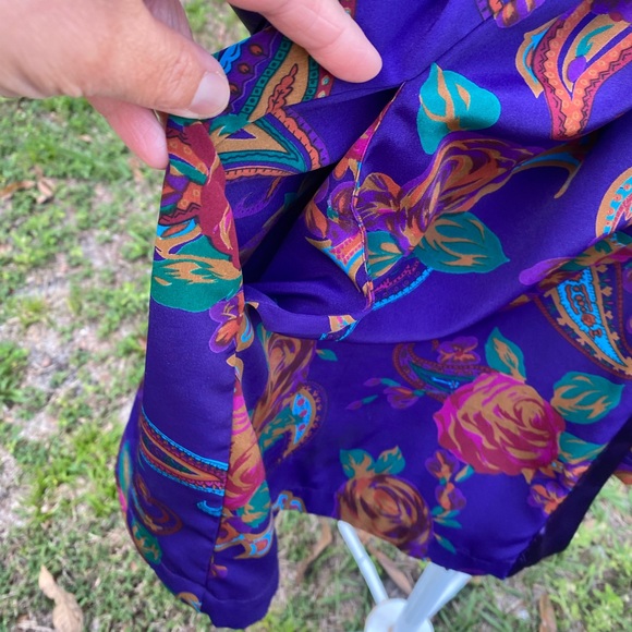 Victoria's Secret Vintage Gold Label Purple Floral Robe women’s One Size - Picture 3 of 8